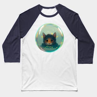 Cute cat in a bubble Baseball T-Shirt